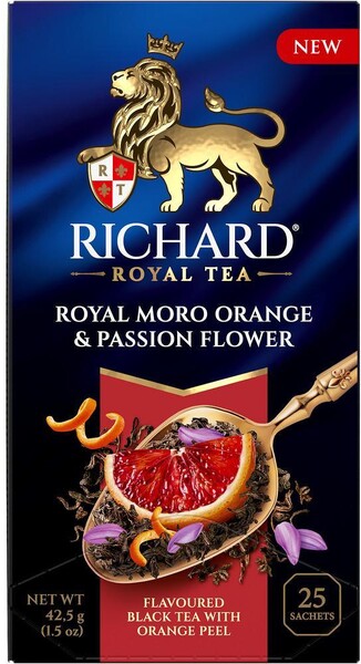 Чай черный Richard Royal Moro orange & Passion flower 25 пакетиков х 1,7 гр., картон