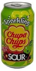 Напиток газированный Chupa Chups Кислое Зеленое яблоко 345 мл., ж/б