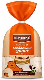 Пельмени Стародворье Медвежьи ушки с фермерской Свининой и говядиной 700 гр., флоу-пак