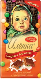 Шоколад Аленка Красный Октябрь молочный с драже, 90 г