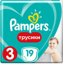 Подгузники-трусики Pampers Pants размер 3 (6-11 кг), 19 шт