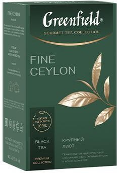 Чай Greenfield Fine Ceylon черный крупнолистовой 90 гр., картон