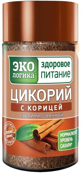 Цикорий Экологика сублимированный с корицей 85 гр., стекло