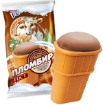 Мороженое Городецкая ферма Пломбир Шоколадный в плоском стакане 15.5% 90г