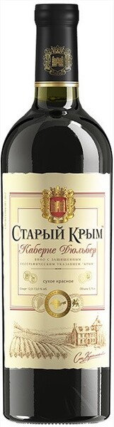 Вино красное сухое «Старый Крым Каберне Дюльбер», 0.75 л