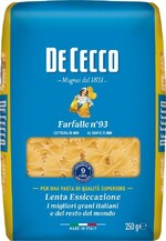 Макаронные изделия DeCecco №93 Farfalle Фарфалле 250 гр., флоу-пак