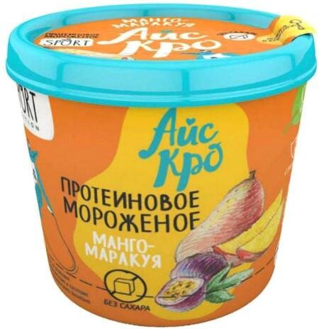 Мороженое Айс Кро Манго-маракуйя с протеином без сахара 2,5%, 310 г