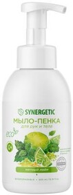 Мыло-пенка для рук и тела Synergetic Мятный лайм 500 мл., ПЭТ