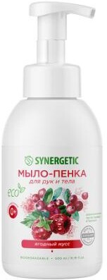 Мыло-пенка для рук и тела Synergetic Ягодный мусс 500 мл., ПЭТ