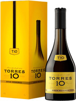 Бренди испанский «Torres 10 Gran Reserva» в подарочной упаковке, 0.2 л