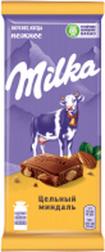 Шоколад ''Milka'' молочный с цельным миндалем, 90 г