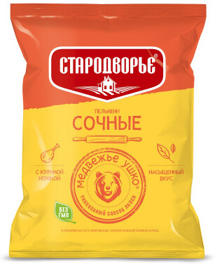 Пельмени Стародворье Медвежье Ушко Сочные 430г