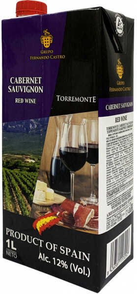 Вино красное сухое «Torremonte Cabernet Sauvignon», 1 л