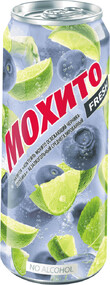 Напиток газированный Очаково Коктейль Мохито 0,45л черника/голубика ж/б