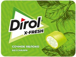 Резинка жевательная Dirol сочное яблоко 16 г