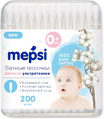 Ватные палочки Mepsi ультратонкие детские 400шт