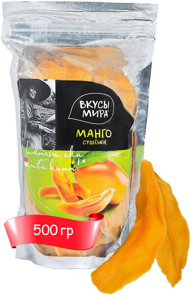 Вкусы мира / Манго сушеное, 500 г