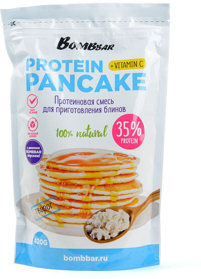 Смесь для приготовления блинов Protein Pancake+Vitamin C (творог), 420 гр