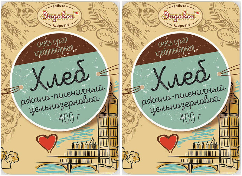 Смесь для выпечки Эндакси Хлеб ржано-пшеничный 400 г