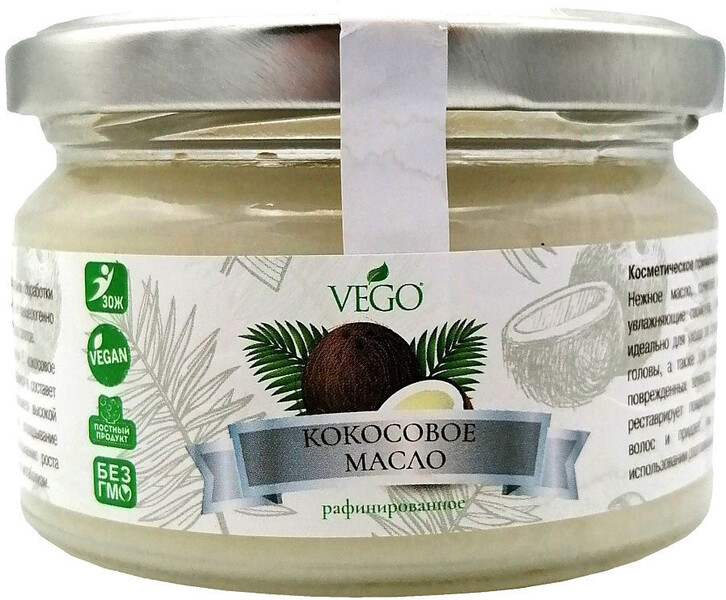 Кокосовое масло рафинированное для жарки 200 мл