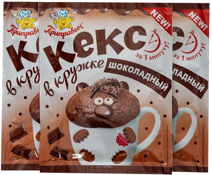 Кекс в кружке шоколадный Приправыч, 50 гр., картон