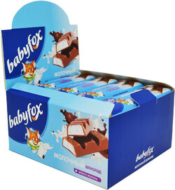 Батончик шоколад молочный Baby fox 45 гр