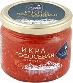 Икра лососевая горбуши Русское море зернистая соленая 310 г