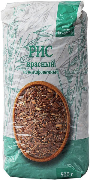 Рис ВкусВилл Красный нешлифованный 500г