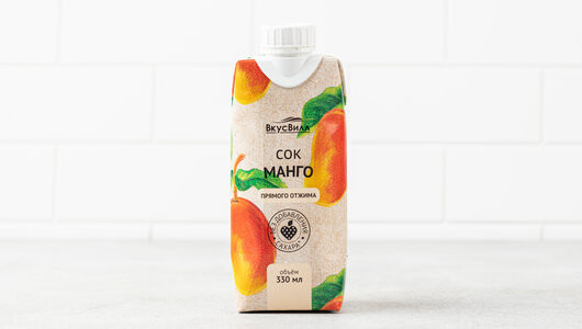 Сок манго прямого отжима, 330 мл
