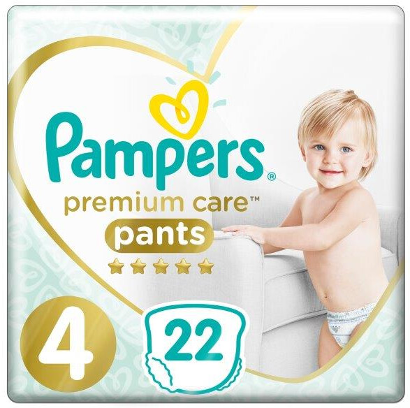 Подгузники-трусики Pampers Premium Care 4 размер 9-15 кг, 22 шт