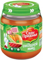 Пюре «Сады Придонья» овощной микс морковь тыква кабачок с 6 мес., 120 г