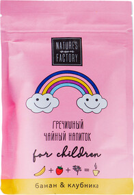 Гречишный чайный напиток Nature's own factory for children, банан и клубника, 75 г