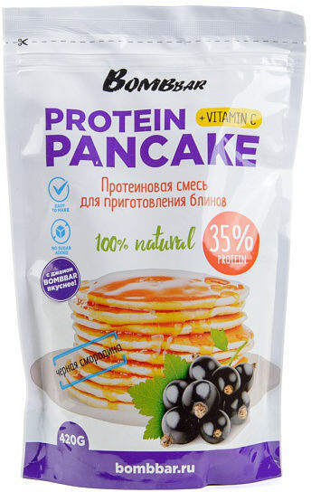 Смесь для приготовления блинов Protein Pancake+Vitamin C (черная смородина), 420 гр
