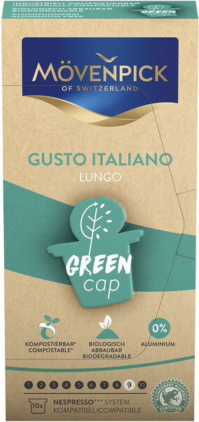 Кофе в капсулах  для кофемашин Movenpick Gusto Italiano Lungo (10 штук в упаковке)