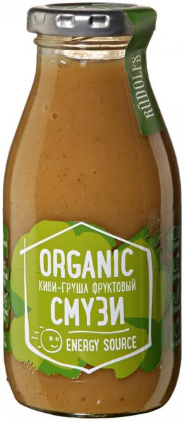 Смузи Rudolfs Organic фруктовый Киви-груша с семенами чиа 0.26 л