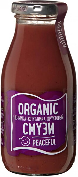 Смузи Rudolfs Organic фруктовый Черника-клубника с семенами чиа 0.26 л