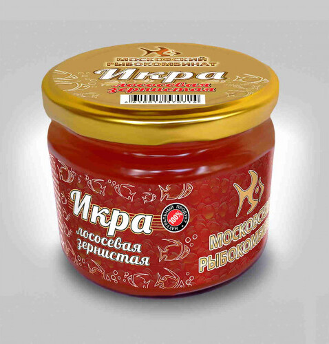Икра лососевая горбуша 320гр ст/б Московский рыбокомбинат