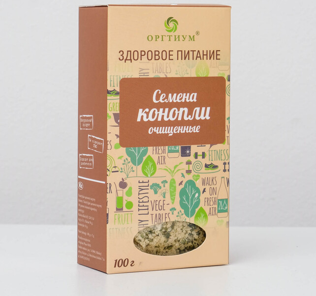 Семена конопли очищенные Оргтиум, 100 г