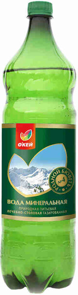 Вода ОКЕЙ минеральная лечебная газированая Родной бюветъ №4 1,5л пэт