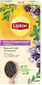 Чай Lipton Открой гармонию с чабрецом черный 25 пакетиков