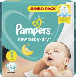 Подгузники Pampers New Baby-Dry 1 (2-5 кг, 94 штуки)