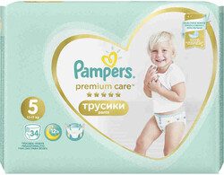 Подгузники-трусики Pampers Premium Care Pants 5 (12-17 кг) 34 шт