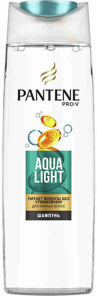 Шампунь для тонких, жирных волос PANTENE Aqua Light легкий, питательный, 400мл Франция, 400 мл