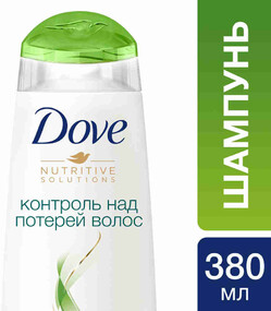 Шампунь для ослабленных и хрупких волос DOVE Hair therapy Контроль над потерей волос, 380мл Россия, 380 мл