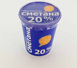 Сметана ПЕРШИНСКОЕ 20,0% без змж 330г