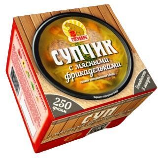 Супчик с мясными фрикадельками, КОРОНА ( ГОСУДАРЬ), 250 гр., картонная коробка