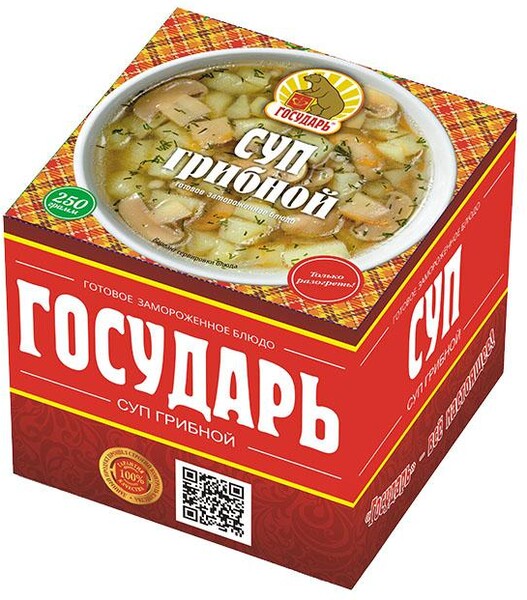 Суп грибной Государь, 250 гр., картонная коробка