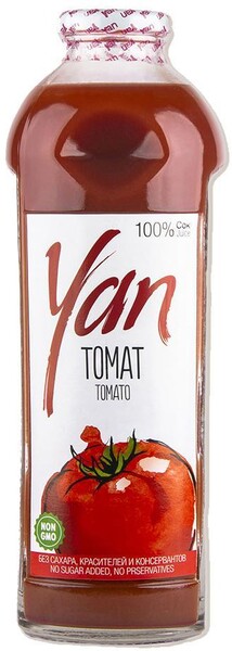 Сок Yan Томатный 1% Соли 0,93л Стекло