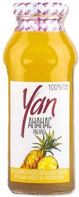 Ананасовый сок восстановленный YAN, 250 мл