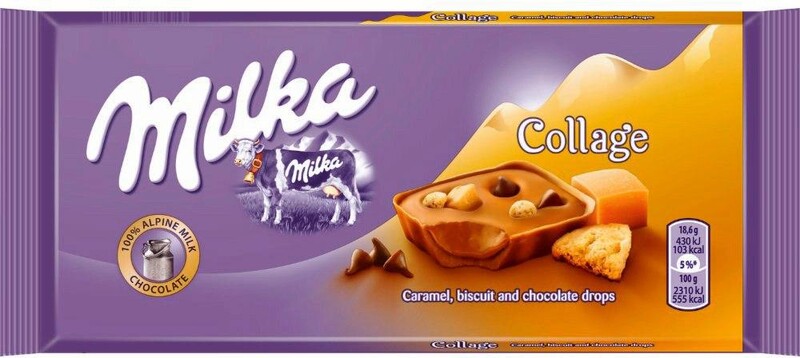 Шоколад Collage Fudge, Milka, 93 гр., флоу-пак